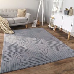 Paco Home - Tapis Salon Chambre Adulte Poils Ras Scandinave Motif Boho Motif Geometrique 120x160 cm, Anthracite 7