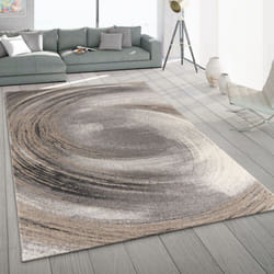 Paco Home - Tapis Salon Chambre Adulte Poils Ras Motif Abstrait Vintage Geometrique Gris 160x230 cm