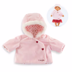 Corolle BB30 MANTEAU PÉTALES DE CŒURS, Costume de poupée, 1,5 an(s), 40 g