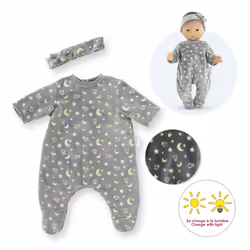 Corolle BB30 PYJAMA BRILLE DANS LA NUIT + BANDEAU, Costume de poupée, 1,5 an(s), 40 g