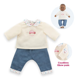 Corolle BB30 T-SHIRT MANCHES LONGUES + JEAN WEEK-END À PARIS