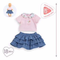 Corolle BB30 JUPE À VOLANTS + T-SHIRT WEEK-END À PARIS - Vue supplémentaire 5