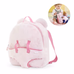 Corolle BB30 SAC À DOS PORTE POUPON PELUCHE ROSE, 3 an(s), 150 g