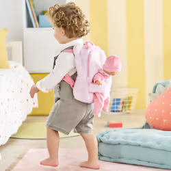 Corolle BB30 SAC À DOS PORTE POUPON PELUCHE ROSE - Vue supplémentaire 6