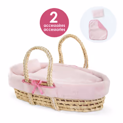 Corolle BB36/42 ENSEMBLE COUFFIN PELUCHE ROSE, 3 an(s), 450 g