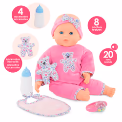 Corolle Lucille Interactive Poupon 42 cm Rose Capteurs Tactiles - Vue supplémentaire 2