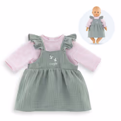 Corolle BB42 ROBE A VOLANTS + T-SHIRT BORDS DE LOIRE, Costume de poupée, 2 an(s), 68 g