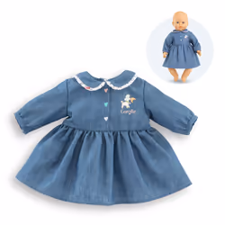 Corolle BB42 ROBE MANCHES LONGUES WEEK-END À PARIS, Costume de poupée, 2 an(s), 65 g
