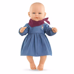 Corolle BB42 ROBE EN JEAN MANCHES LONGUES & FOULARD PETIT EXPLORATEUR - Vue supplémentaire 2