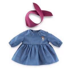 Corolle BB42 ROBE EN JEAN MANCHES LONGUES & FOULARD PETIT EXPLORATEUR - Vue supplémentaire 3