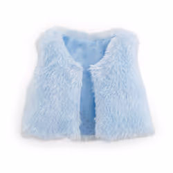 Corolle Mc Veste Sans Manche Fausse Fourrure, 4 an(s), Garçon/Fille, 25 g, Bleu