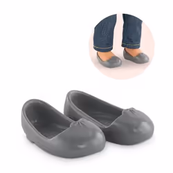 Corolle MC BALLERINES GRISES, Chaussures de poupée, 4 an(s)