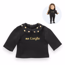 Corolle MC T-SHIRT NOIR \u0026 OR MANCHES LONGUES