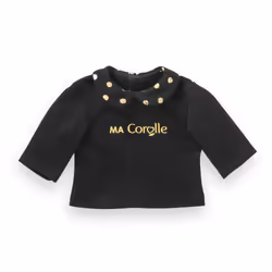 Corolle MC T-SHIRT NOIR \u0026 OR MANCHES LONGUES