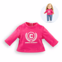 Corolle MC T-SHIRT FUCHSIA ACADEMY MANCHES LONGUES