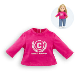 Corolle MC T-SHIRT FUCHSIA ACADEMY MANCHES LONGUES