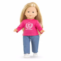 Corolle MC T-SHIRT FUCHSIA ACADEMY MANCHES LONGUES