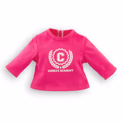 Corolle MC T-SHIRT FUCHSIA ACADEMY MANCHES LONGUES