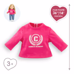 Corolle MC T-SHIRT FUCHSIA ACADEMY MANCHES LONGUES - Vue supplémentaire 4