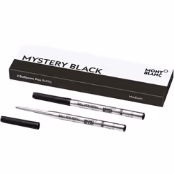 Recharge de stylo à bille - Montblanc - Mystery Black - 2 unités - Pointe moyenne - Rechargeable