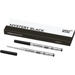 Recharge de stylo à bille - Montblanc - Mystery Black - 2 unités - Pointe moyenne - Rechargeable