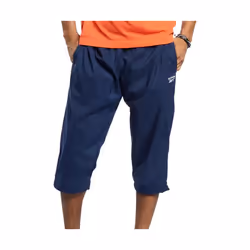 Bas de jogging 3/4 pour hommes - Reebok - Fitness - Manches trois-quart - Bleu marine respirant