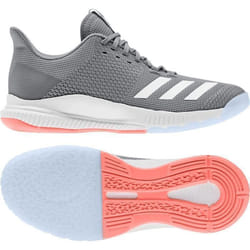 Chaussures de volleyball femme adidas Crazyflight Bounce 3 - Gris/Blanc/Corail vif - Intensif - Volley-ball