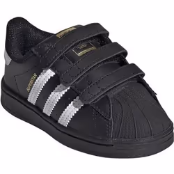 Baskets - ADIDAS - Superstar CF I - Noir - Mixte - Scratch - Bébé