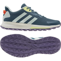 Chaussures de running femme adidas Quesa Trail X - Bleu marine/vert/jaune - Confortable et moderne