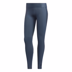 Collant femme adidas Alphaskin 3-Stripes Long - Bleu foncé/noir - Fitness - Respirant