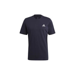 T-Shirt ADIDAS Essentials Embroidered Small Logo Tee Bleu - Homme/Adulte - 100% coton - Manches courtes