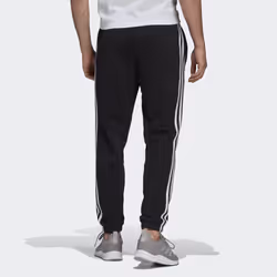 Adidas Essentials French Terry Tapered 3-stripes Mâle Noir Coton, Polyester, Viscose
