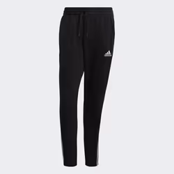 Adidas Essentials French Terry Tapered 3-stripes Mâle Noir Coton, Polyester, Viscose - Vue supplémentaire 4