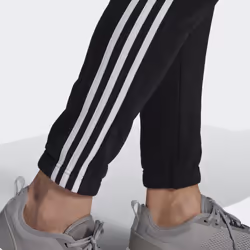 Adidas Essentials French Terry Tapered 3-stripes Mâle Noir Coton, Polyester, Viscose - Vue supplémentaire 6