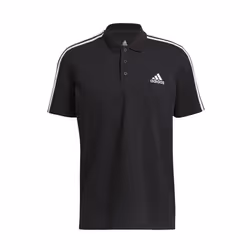 T-Shirt Adidas Essentials 3STRIPES Pique Polo Noir - Homme/Adulte