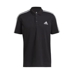 T-Shirt Adidas Essentials 3STRIPES Pique Polo Noir - Homme/Adulte