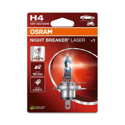 OSRAM Ampoule H4 Night Breaker Laser 12V 60/55W P43t-38 - à l'unité, argent