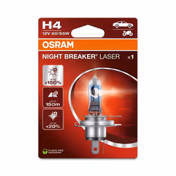 OSRAM Ampoule H4 Night Breaker Laser 12V 60/55W P43t-38 - à l'unité, argent
