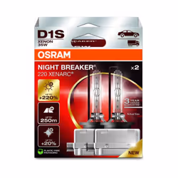 OSRAM XENARC NIGHT BREAKER LASER D1S Next Generation, luminosité supérieure + 200 %, ampoule xénon HID, lampe à décharge, 661 ...