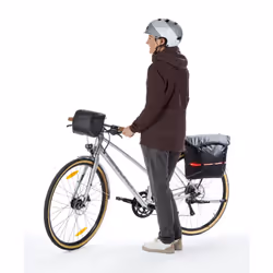 VAUDE CityMe Bike Arrière Sacoche pour bicyclette 18 L Polyamide, Polyuréthane Bleu, Marron