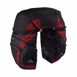 VAUDE Karakorum Pro, Arrière, Sacoche pour bicyclette, Polyester, Polyuréthane, Noir, Rouge, 65 L, 30 kg
