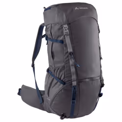 VAUDE Hidalgo 42+8, Structure interne, Haut, Trekking, Randonnée, Un long voyage, Noir, Unisexe, Polyester, Polyuréthane