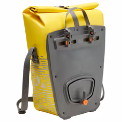 VAUDE Aqua Back Luminum Single II Arrière Sacoche pour bicyclette 24 L Polyester, Polyuréthane thermoplastique (TPU) Gris, Jaune