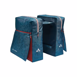 VAUDE TwinZipper, Cadre, Sacoche pour bicyclette, Polyester, Polyuréthane, Bleu, 48 L, 400 mm
