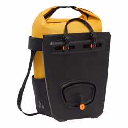 VAUDE Urban Cargo Arrière Sacoche pour bicyclette 25 L Plastique, Polyester, Polyuréthane Noir, Jaune