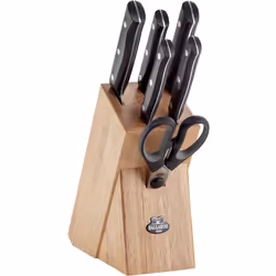 BALLARINI Simeto, Bloc de couteaux/coutellerie, Acier inoxydable, Plastique, Bois, Acier inoxydable, Noir