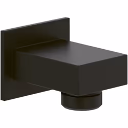 Coude de raccordement mural  Universal rectangle Noir mat