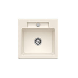 Evier 1 bac  Siluet 50 S Crème CeramicPlus avec vidage manuel