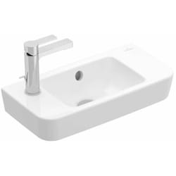 Villeroy&boch - O.novo - Lave-mains Compact 50x25 cm, avec trop-plein, avec 1 trou de robinetterie à gauche, blanc alpin 4342L501