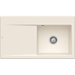 Evier 1 cuve avec vidage automatique  Subway 50 flat crème ceramic plust